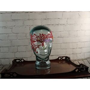 Red Masquerade Half Mask For Halloween or Cosplay